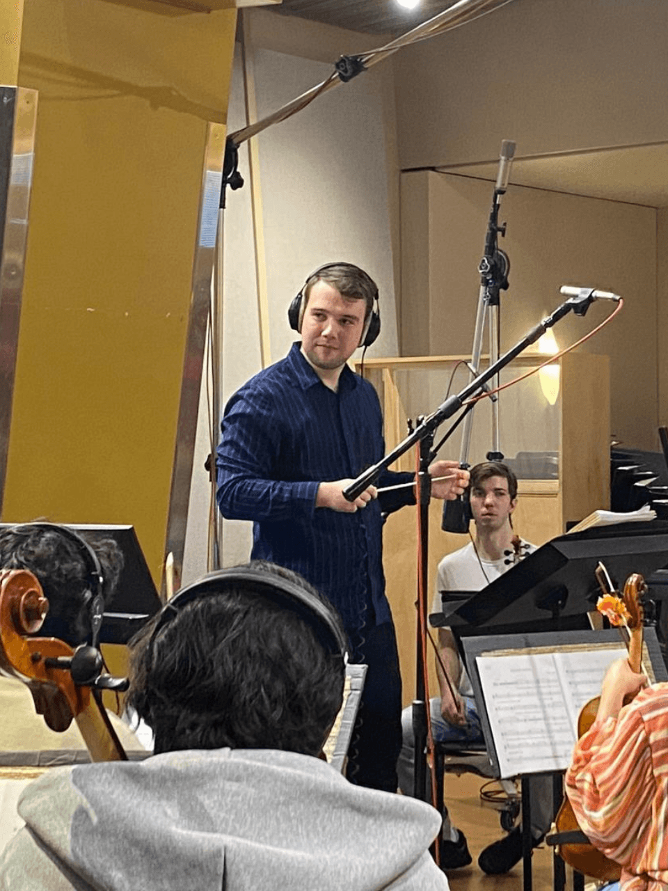 Teodor Costache conducting an orchestra